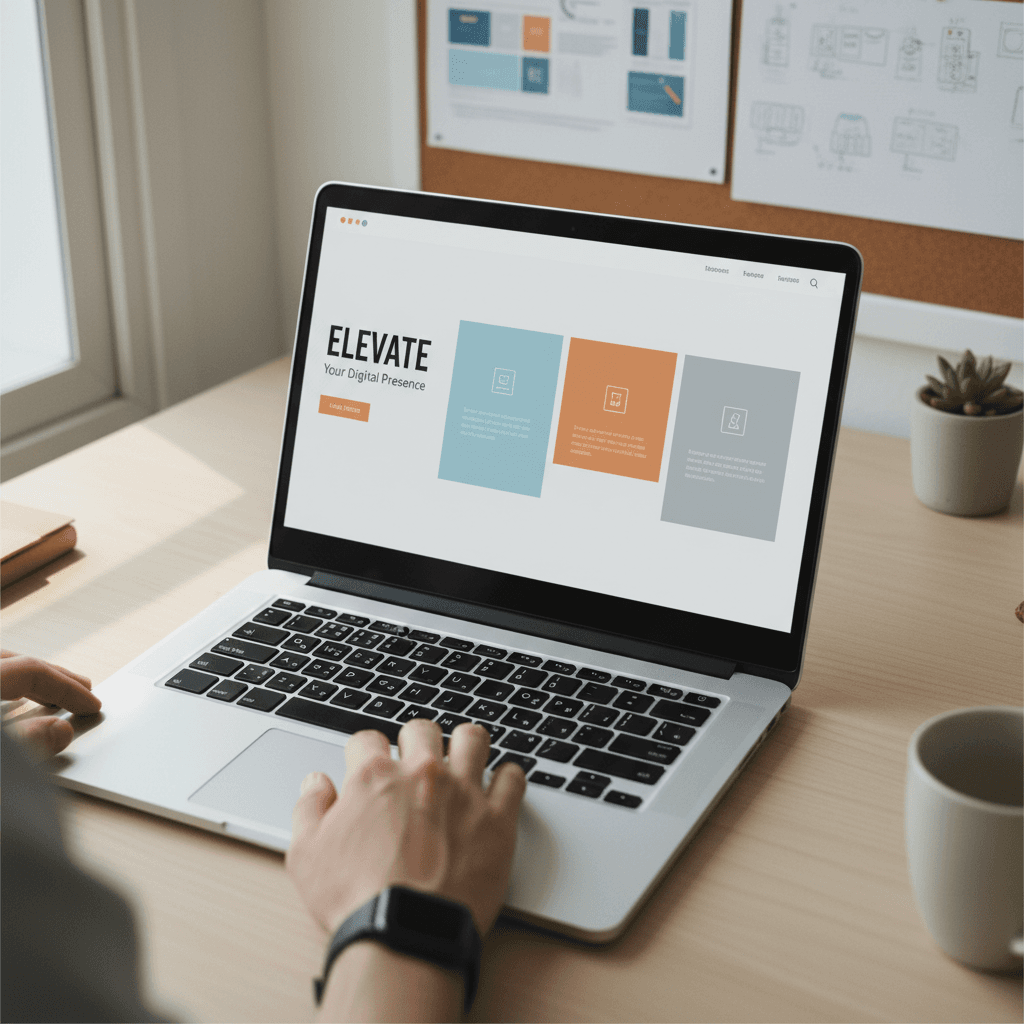 AI-powered website design interface