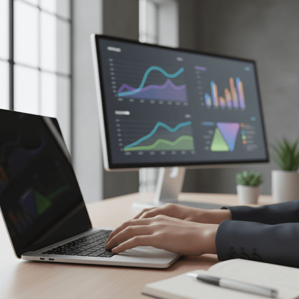 Analytics dashboard showing revenue growth metrics